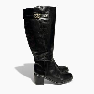 🌻NEW w/box Naturalizer Fannie  Black Leather Knee High Comfort Boot Size 10